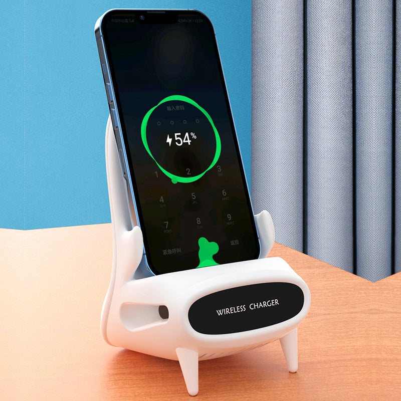 Portable Mini Chair Wireless Charger Desk Mobile Phone Holder Wireless Charger 10W Fast Charge Special Gift