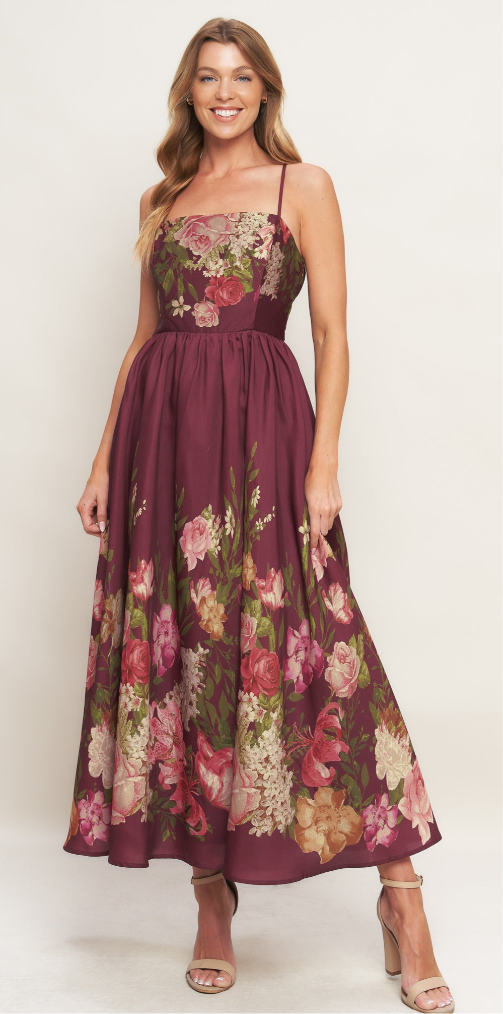 SECRET GARDEN ROMANCE WOVEN ANKLE DRESS